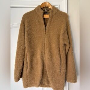 J. Crew Tan Fuzzy Jacket